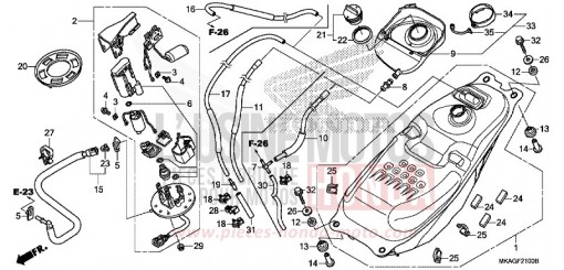 FUEL TANK/FUEL PUMP NC750SDH de 2017